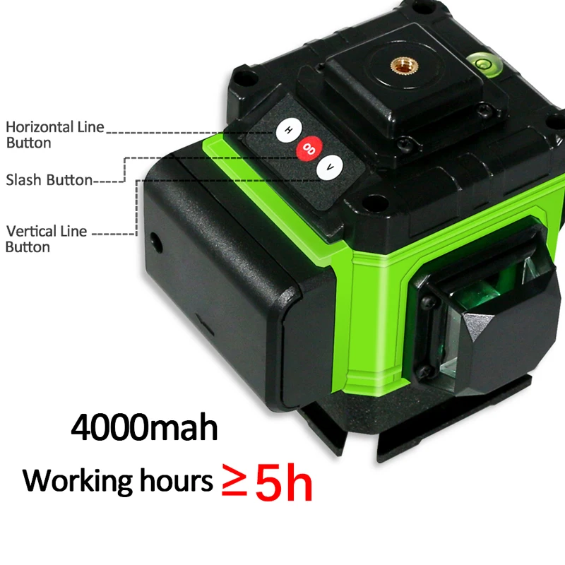 CLUBIONA 12 Lines Laser Level Green Line Self Leveling 360 Horizontal And Vertical Super Powerful Green Beam Laser Level