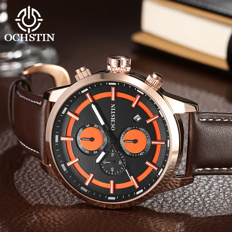 

ochstin new 2024 innovative nylon series atmosphere fashion multi-function quartz movement waterproof watch men's quartz watches