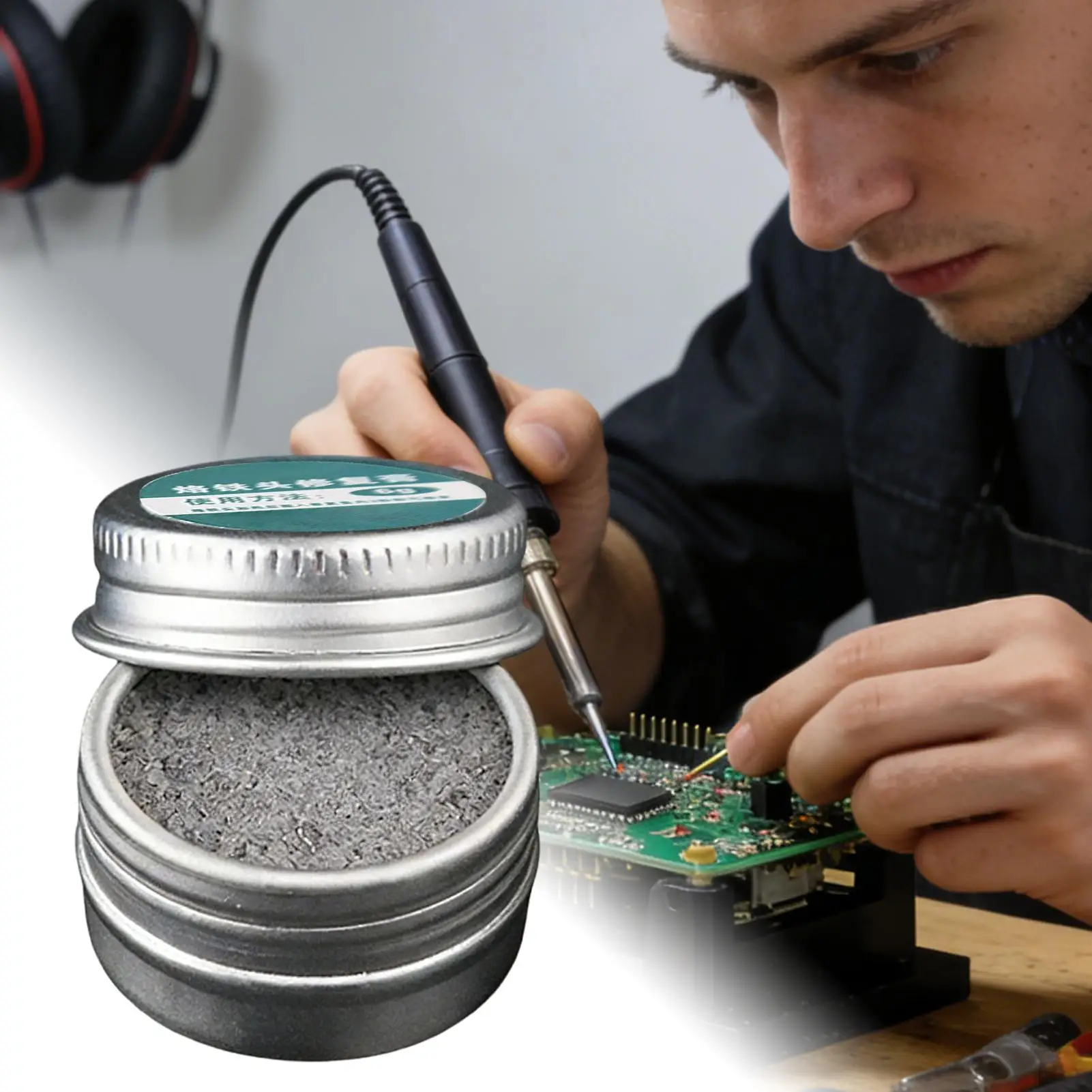Crème de Rénovation pour Pointes de Fer à Souder Électrique 6g 16g 30g, Nettoyant pour Pointes de Soudure, Pâte Nettoyante Anti-Oxydation Sans Plomb