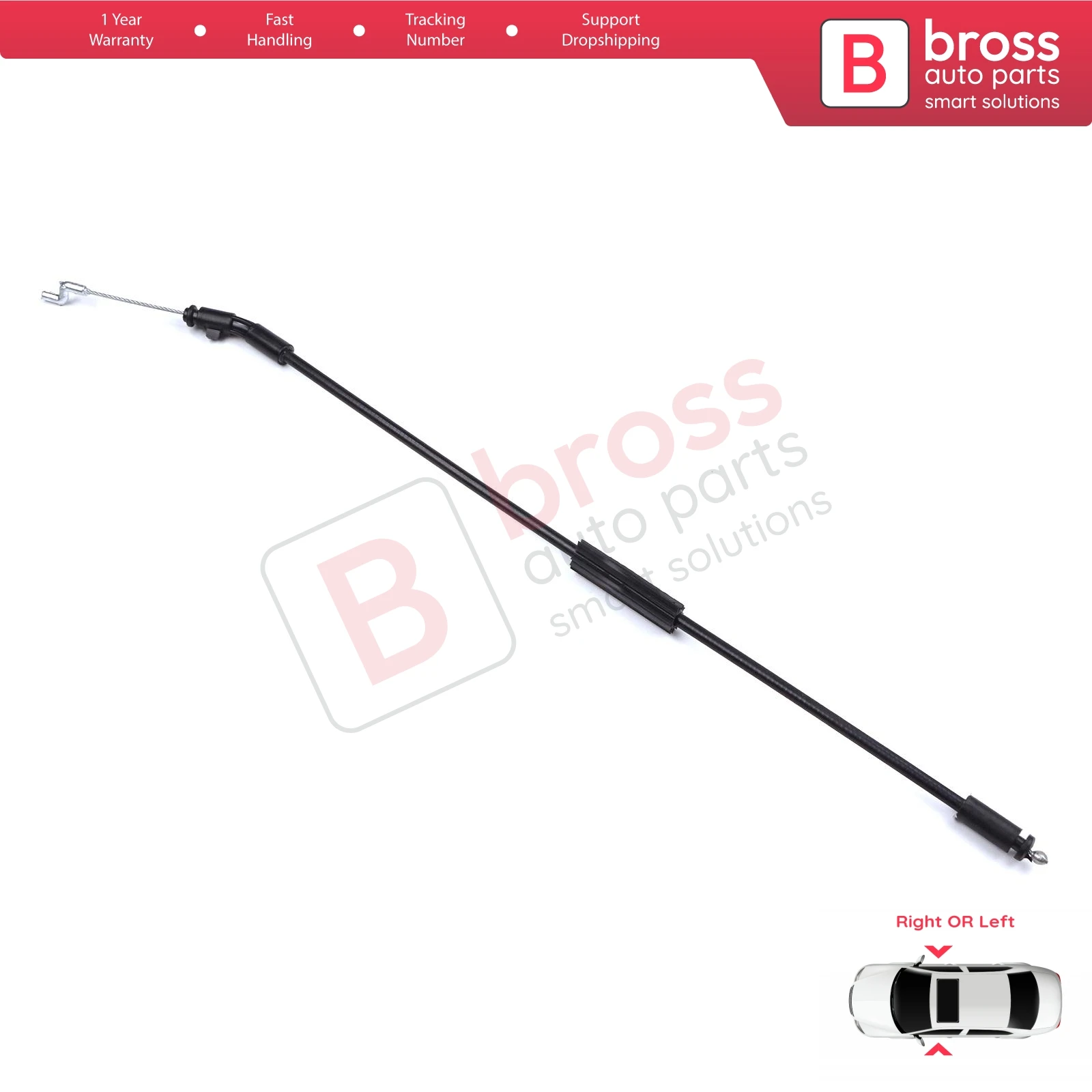 

Bross Auto Parts BDP926 Outer Door Handle Release Lock Latch Bowden Cable Front Door for Renault Fluence. Cable Lenght: 425 mm