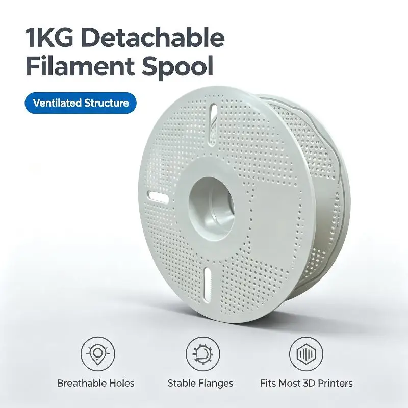 BPA Free Reusable 3D Printer Spool 1Pcs for 1KG Refill Filament Compatible with Bambu Lab Household 3D Printing Use