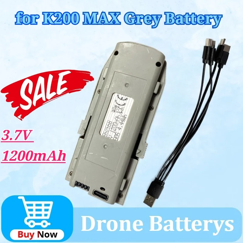 

3.7V 1200mAh for K200 MAX Grey Battery Large Screen 5KM 8K Optical Flow Positioning Brushless Motor Electric Lens Accessories