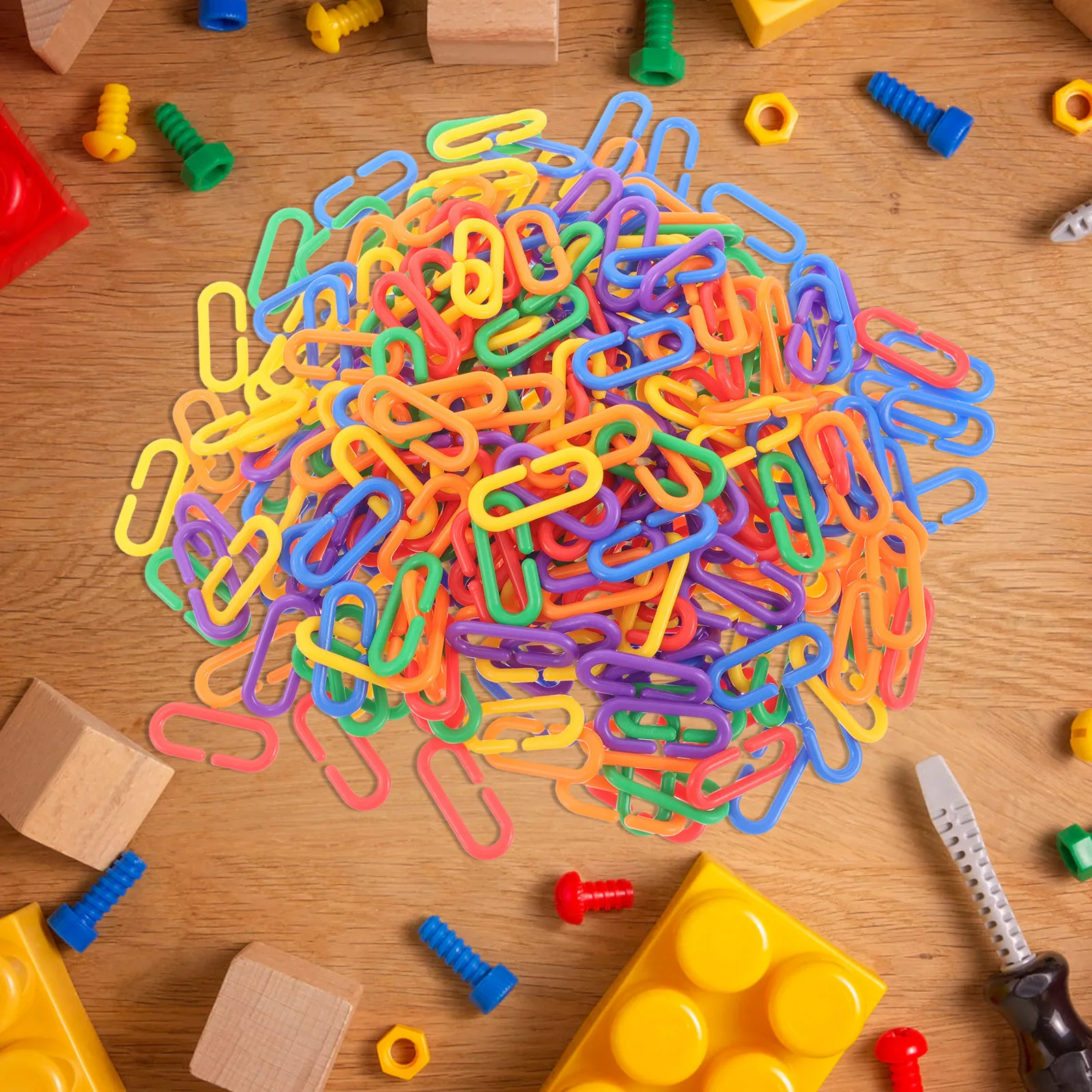 

Набор из 400 пластиковых C-образных зажимов для детских конструкторов, развивающих игр и креплений для клеток для попугаев