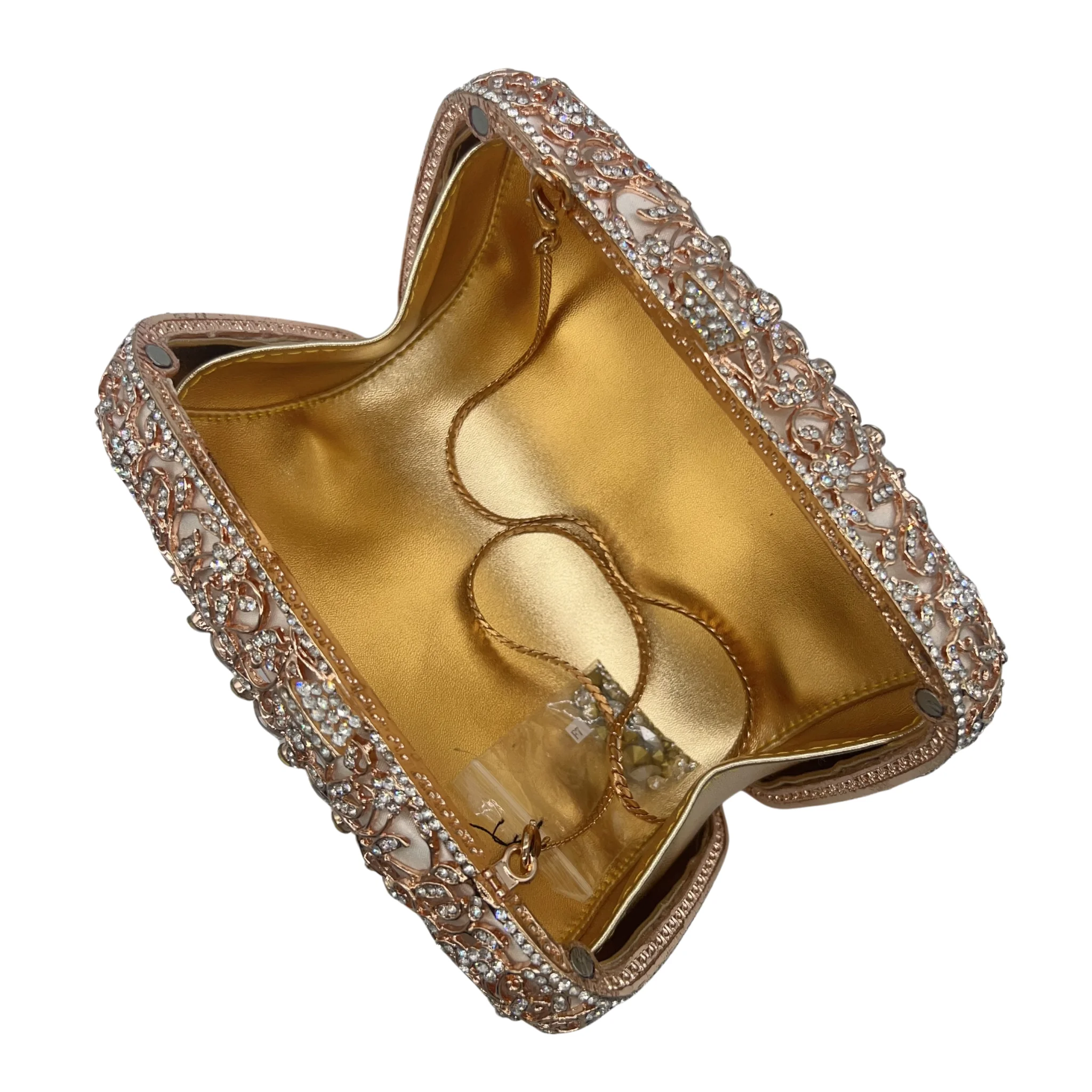 Hot Sale Fashion Bling Party Chain Hand Bag Women's Luxury Diamonds Banquet Evening Rhinestone Clutch Bag