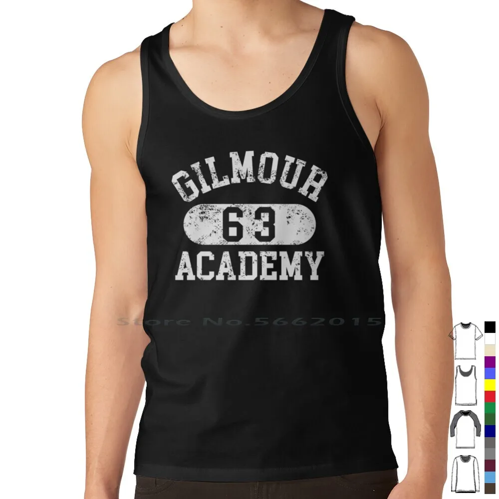 Gilmour Academy 63 ( As Worn By ) Tank Top Pure Cotton Vest Gilmour Academy 63 Dave David Pink Moon Dark Guitarist Player