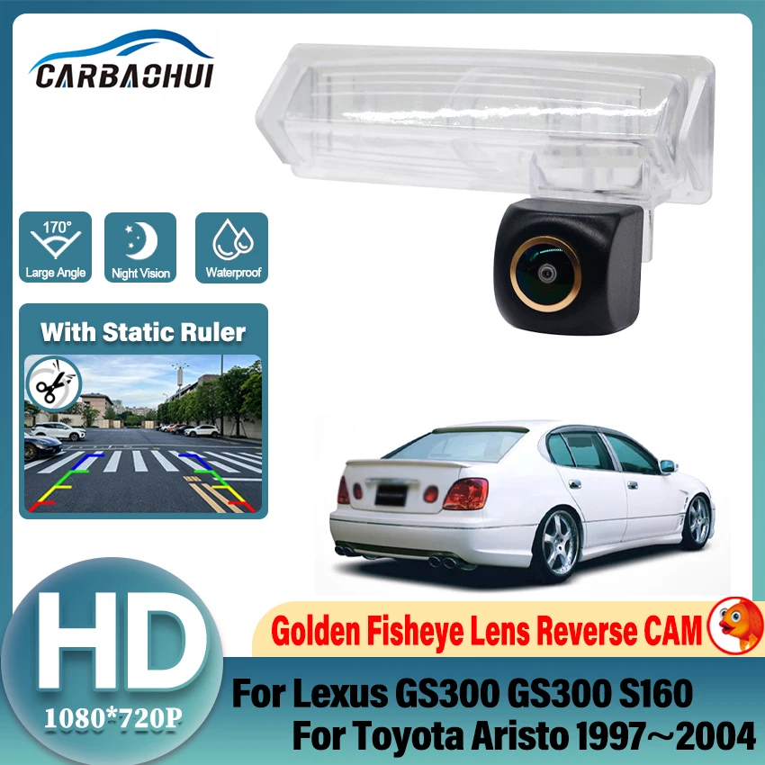 Rear Camera For Lexus GS300 GS300 S160 For Toyota Aristo 1997~2004 CCD Night Vision Backup Camera license Plate Camera Golden