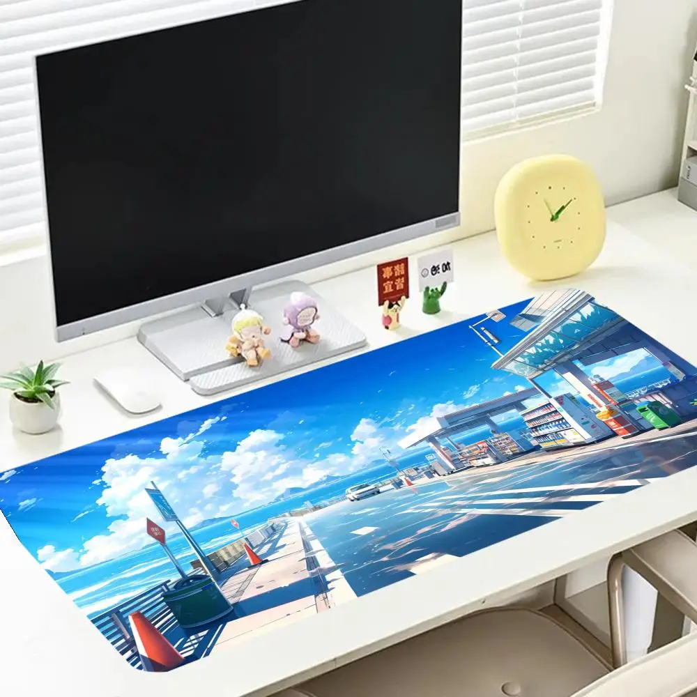 Japanese Rural Riverside Scenery playmat table mat game card pad large size mousepad office desktop games  learning table mat