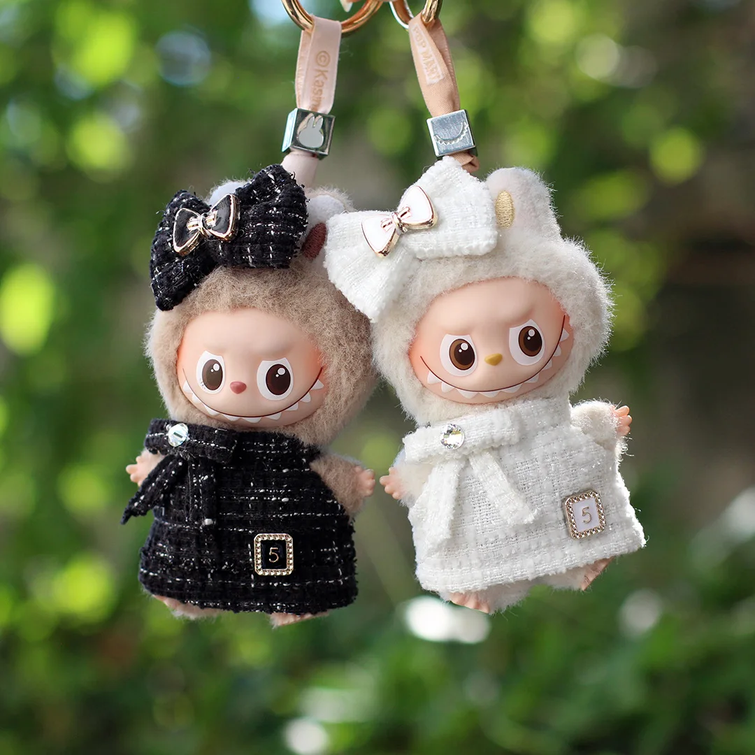 

Для мини-одежды Labubu для Labubu 4.0 The Monsters Pin for Love Series Рождественская одежда Классическое платье в сетку Комплект одежды
