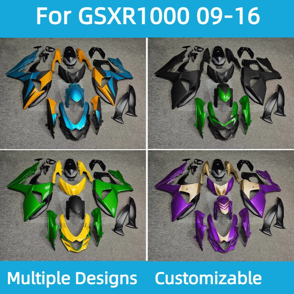 

For GSXR1000 2009-2016 ABS Fairings GSXR 1000 09-16 Aftermarket Motorcycle Injection Fairing Kit