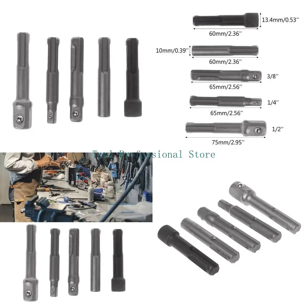 57QF 5PCS 1/4 SOING PLIDER HAMMER STRER BIT BIT ADAPTATE