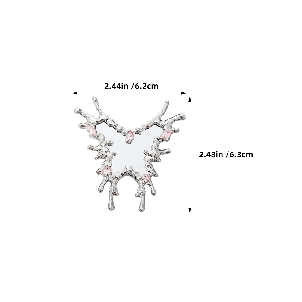 3 قطعة مرآة جيب ريترو عالية الوضوح سطح واضح مرآة يد أنيقة لمستحضرات التجميل في الهواء الطلق لوازم السفر #2