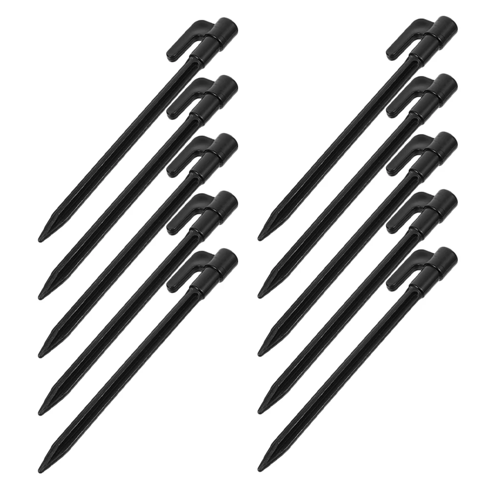 

10 Pcs Tent Pegs Camping Accessories Inflatable Climbing Nail Stake Plastic Garden Stakes