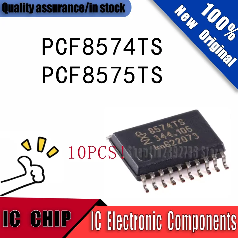 10PCS  New Original  PCF8574TS PCF8575TS SSOP24 Quality Assurance In Stock IC Chip