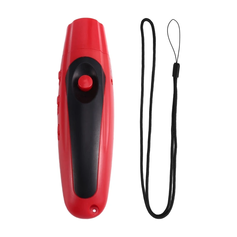 Three-Pitched Decibel Electronic Whistle Referee Pigeon Training Survival Anti-Wolf Whistle Rechargeable Red