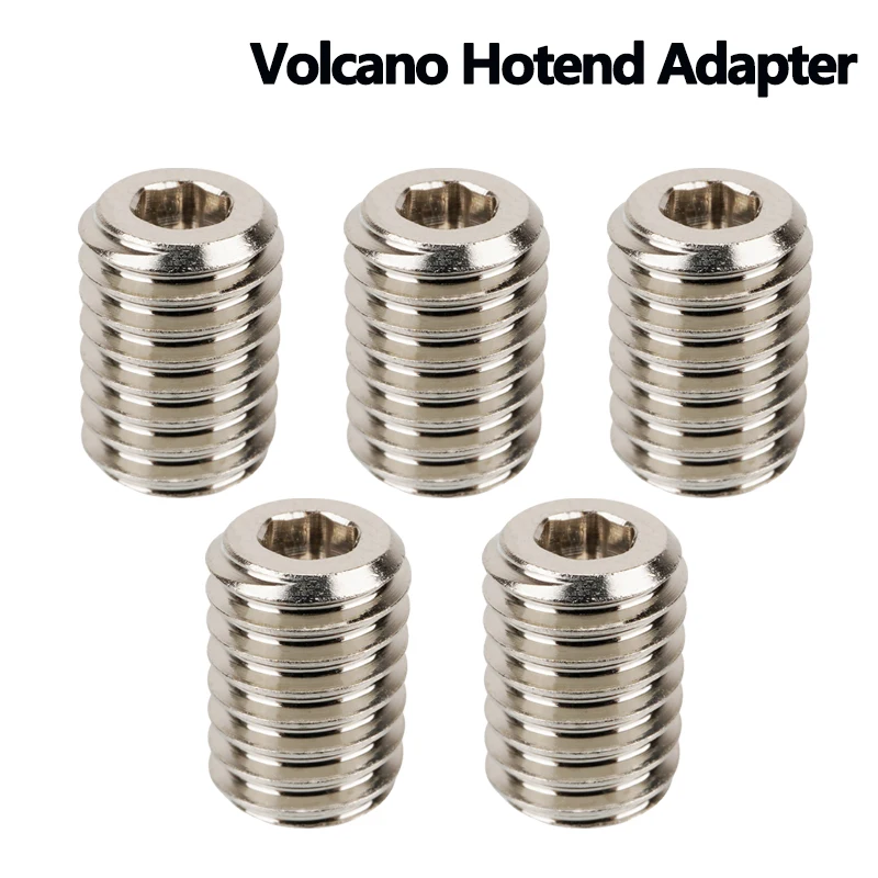 V6 Volcano Hotend Adapters For Volcano Heater Block to V6 Nozzle Hight Flow Nozzle Copper Connector 3D Printer Parts