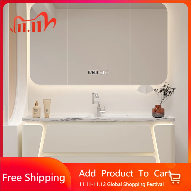 

Organizer Partitions Bathroom Cabinet Show Ergonomic Service Bathroom Cabinet Modern Drawers Vestidores Postmodern Furniture