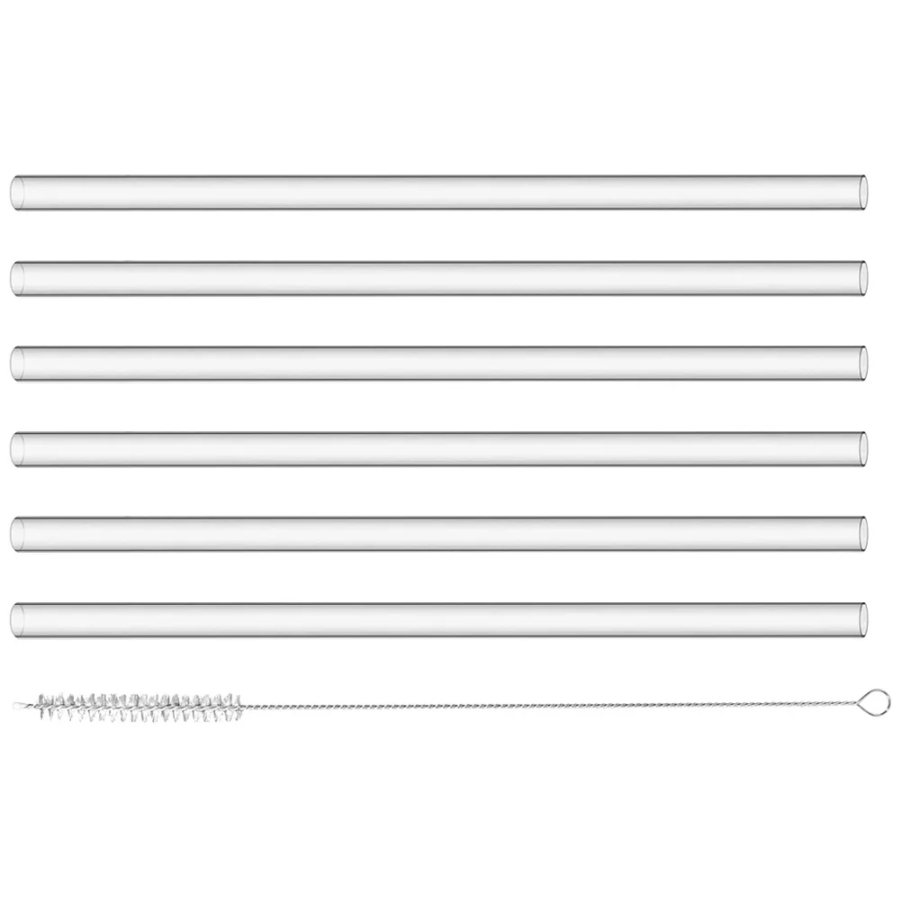 

1 Set Of Silicone Drinking Straws Reusable With Cleaning Brush For Tumbler Party Household Travel Straws Replacement Kitchen