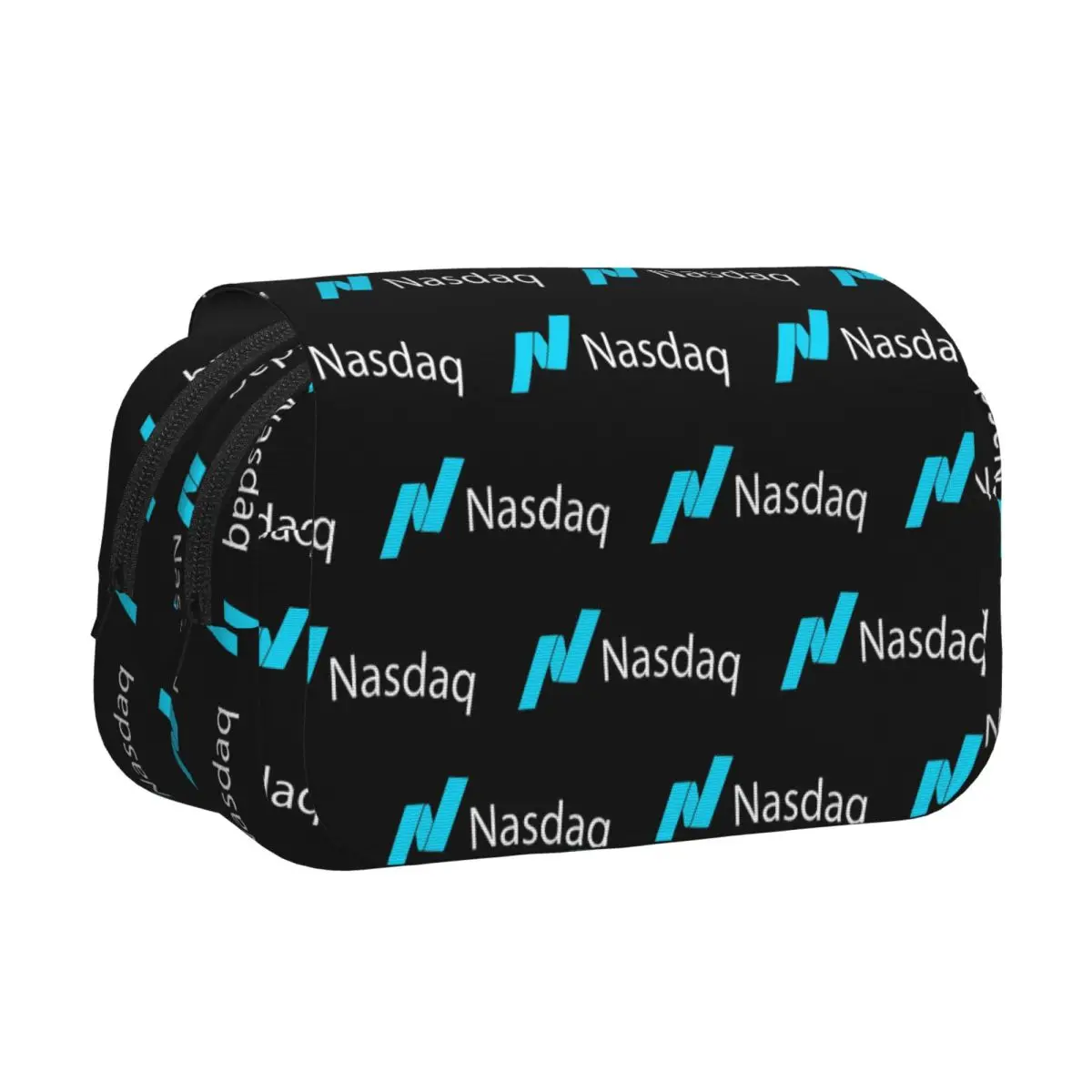 Nasdaq Stock Market Pencil Case Pen Holder Hard Shell Leather Big Capacity Pen Box Pencil Bag for Studen School