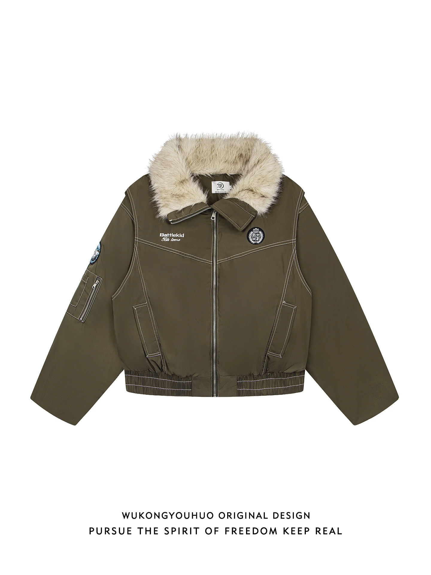 

Утепленная хлопковая куртка с меховым воротником для мужчин и женщин, молодежная, теплая, универсальная, длинная, на молнии