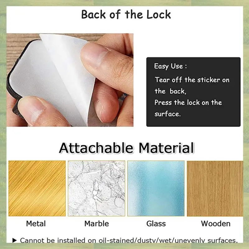 

N15R-8 Pack Refrigerator Lock Combination Coded,Fridge Lock For Kids Safe, Child Safety Cabinet Window Locks, Baby Door Lock