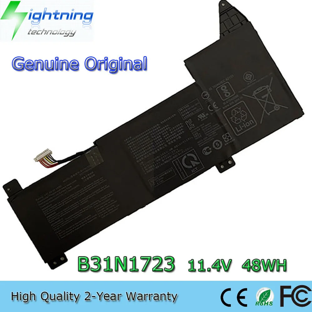 

Оригинальный аккумулятор для ноутбука B31N1723 11,4 В 48 Втч для Asus VivoBook 15,6 дюйма K570UD-DS74 ES54 K570ZD X570ZD