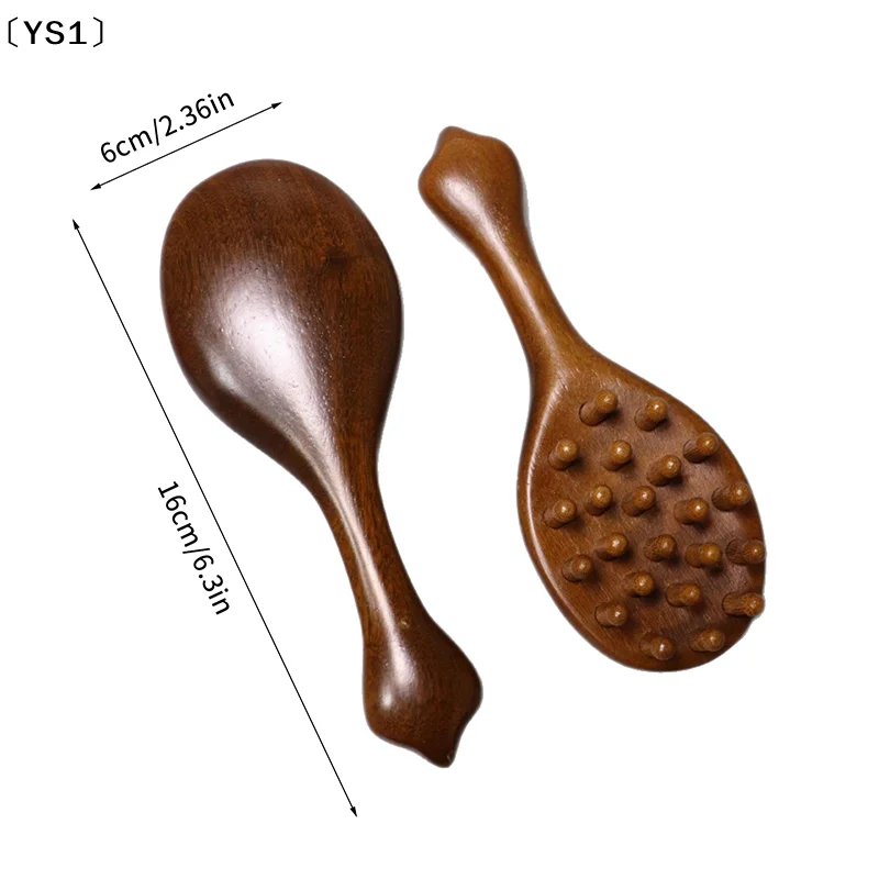 〔YS1〕Multi Functional Head Meridian Comb Detangling Long Hair Comb Thick Tooth Golden Sandalwood Scalp Massage Tool - view 6