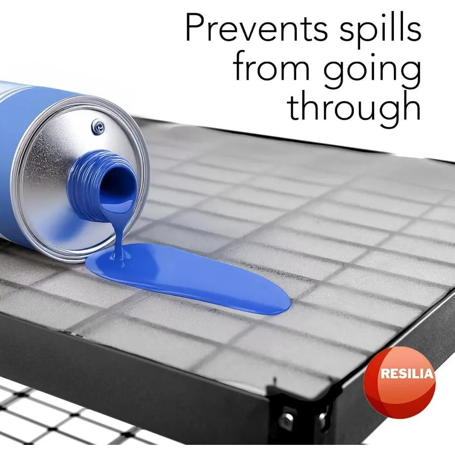 مجموعة بطانة الرف لرفوف الأسلاك 4 عبوات بطول 18 بوصة × 48 بوصة أغطية فينيل بلاستيكية شفافة واسعة لمخزن المطبخ والغار #4