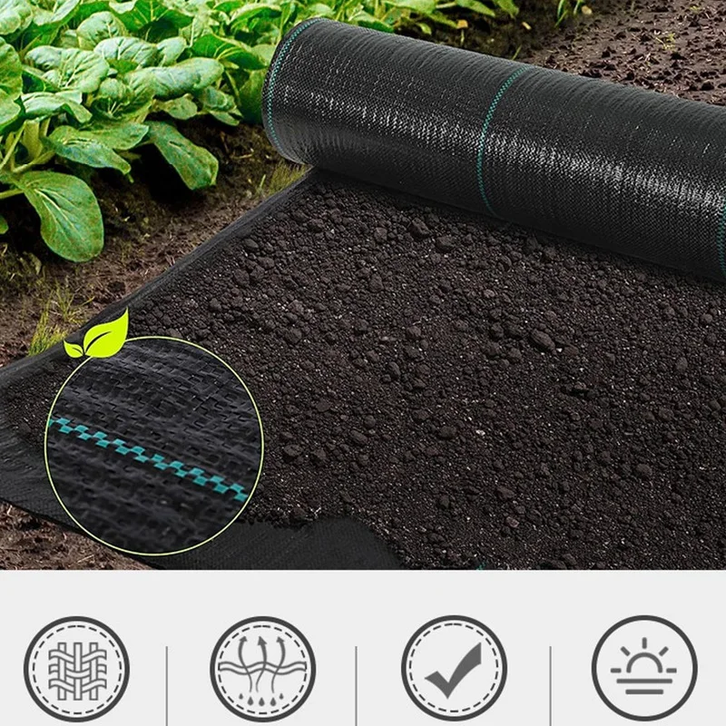 Thickened Agricultural Weed Proof Cloth, UV Resistant Farm Greenhouse Weed Control Mat, Grass Ditch Cover, Weed Barrier Cloth