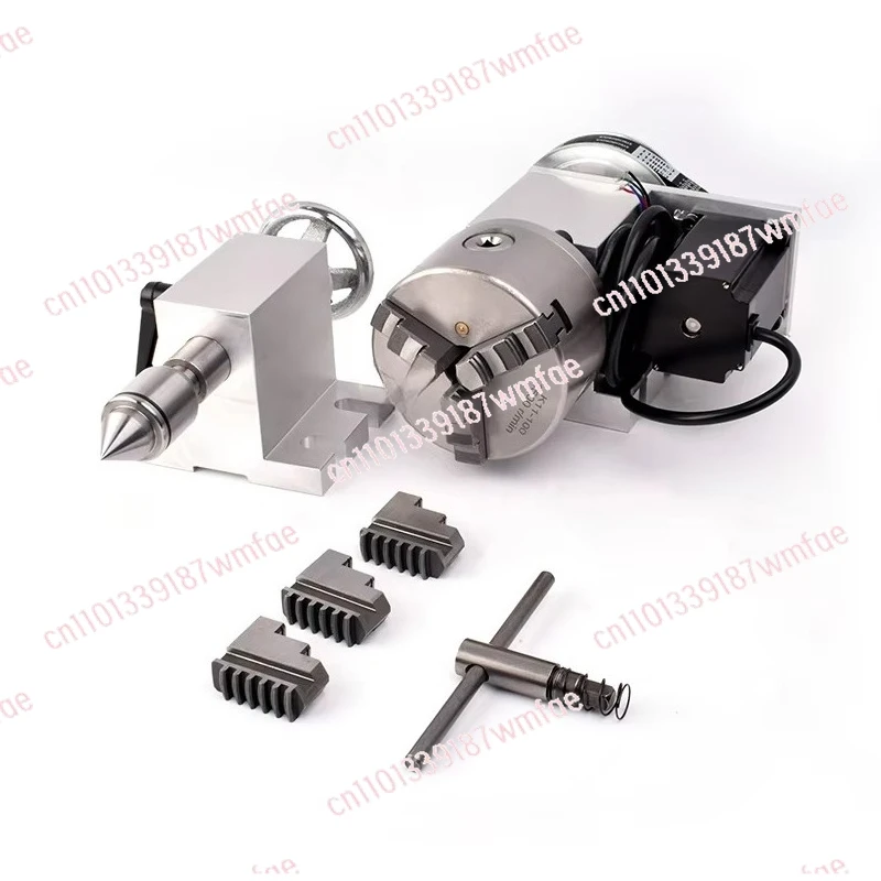K11-100 rotary shaft 4 axis rotary table 3 jaw chuck turntable numerical control rotary shaft numerical control router