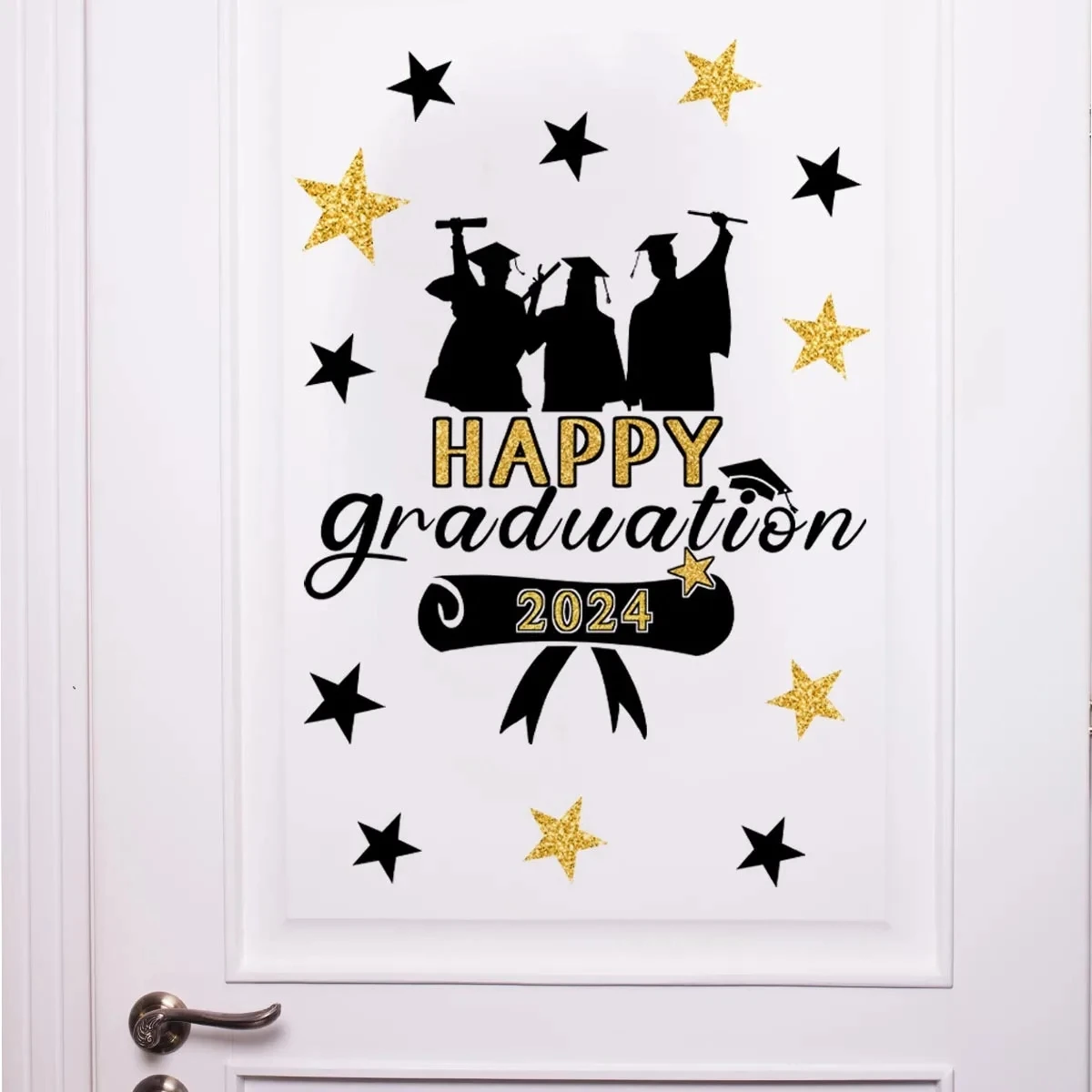 2American Style Creative English Graduation Season Wall Stickers Kids Room Door Learning Centre Home Decoration Decal Wallpaper