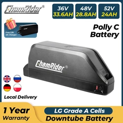 ChamRider 48V 36V 52V Ebike Battery 28.8ah Polly C 40A BMS 18650 Cells 500W 750W 1000W 1500W 21700Pack Electric Bicycle Lithium