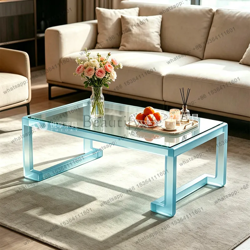 Factory Direct Sales Transparent Unique Coffee Table Minimalist Italian Organizer Designer Coffee Table Modern Luxury Kaffee Tis