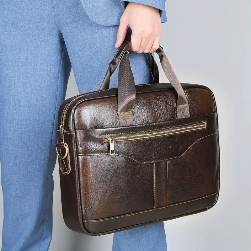 genuine-leather-fashion-men's-briefcase-large-capacity-business-travel-briefcase-high-end-computer-document-handbag