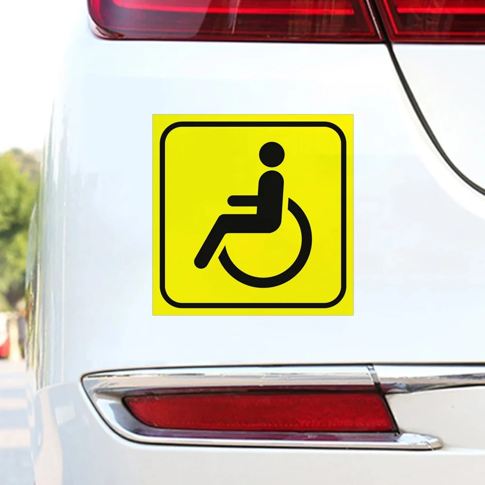 15cm Removable Vinyl Decal Disabled Sign Car Sticker Waterproof Accessories on Bumper Rear Window Laptop
