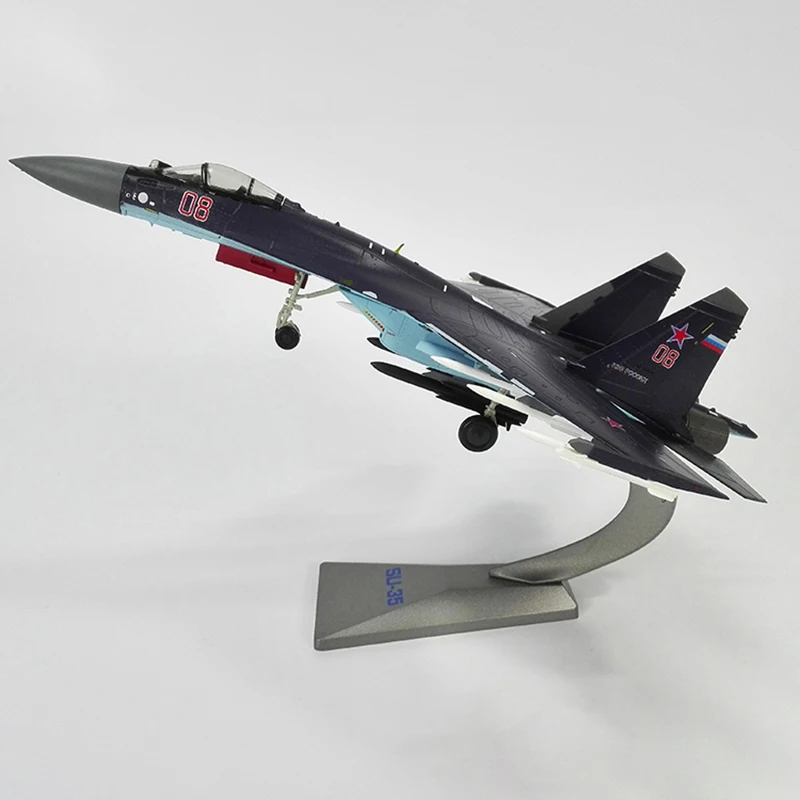 

Diecast Alloy & Plastic Model of Russian SU-35 Militarized Combat Fighter 1:72 Scale Toy Gift Collection Simulation Display