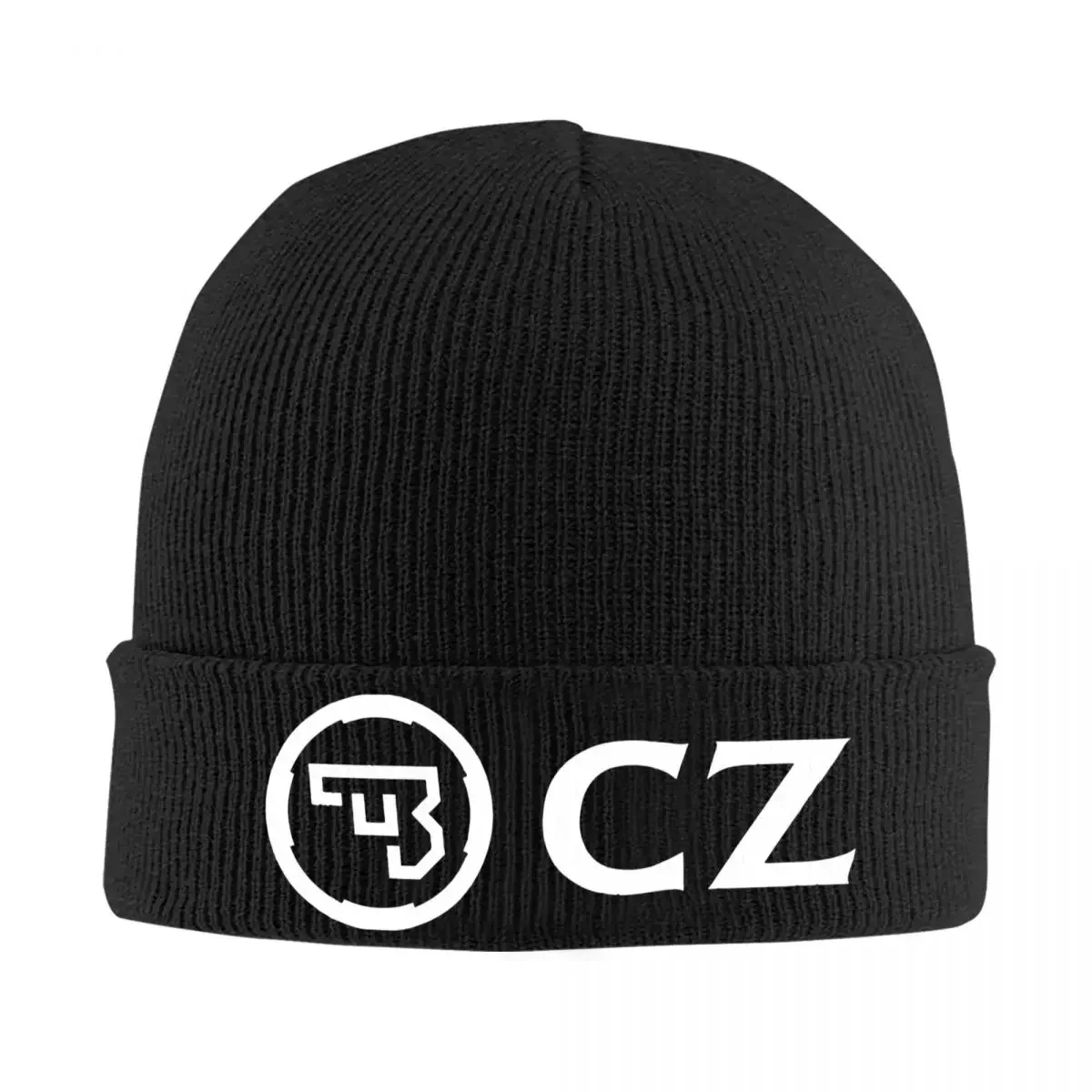 White CZ Guns Logo Bonnet Hats Czech Republic Beanie Hats Graphic Knit Hat Autumn Casual Female Male Outdoor Sport Head Wrap Cap