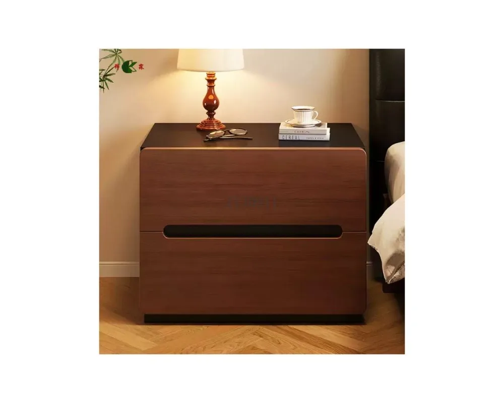 طاولات بجانب السرير من الخشب الصلب حديثة صديقة للبيئة مع أدراج لأثاث غرف النوم #6