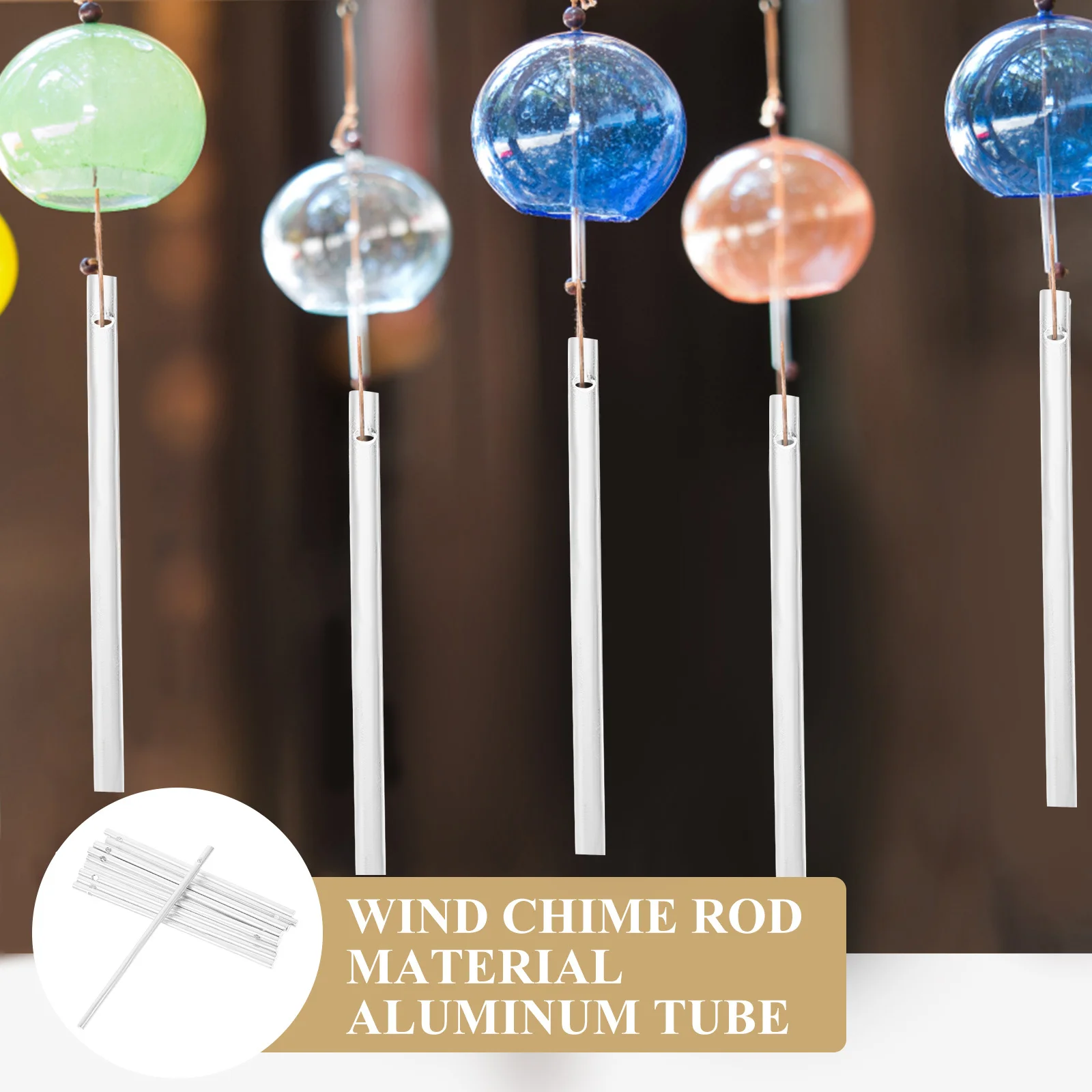 

12Pcs Wind Chime Tubes Premium Aluminum DIY Replacement Parts Supplies for Garden Yard Porch Elegant Wind Bell Crafting Tools