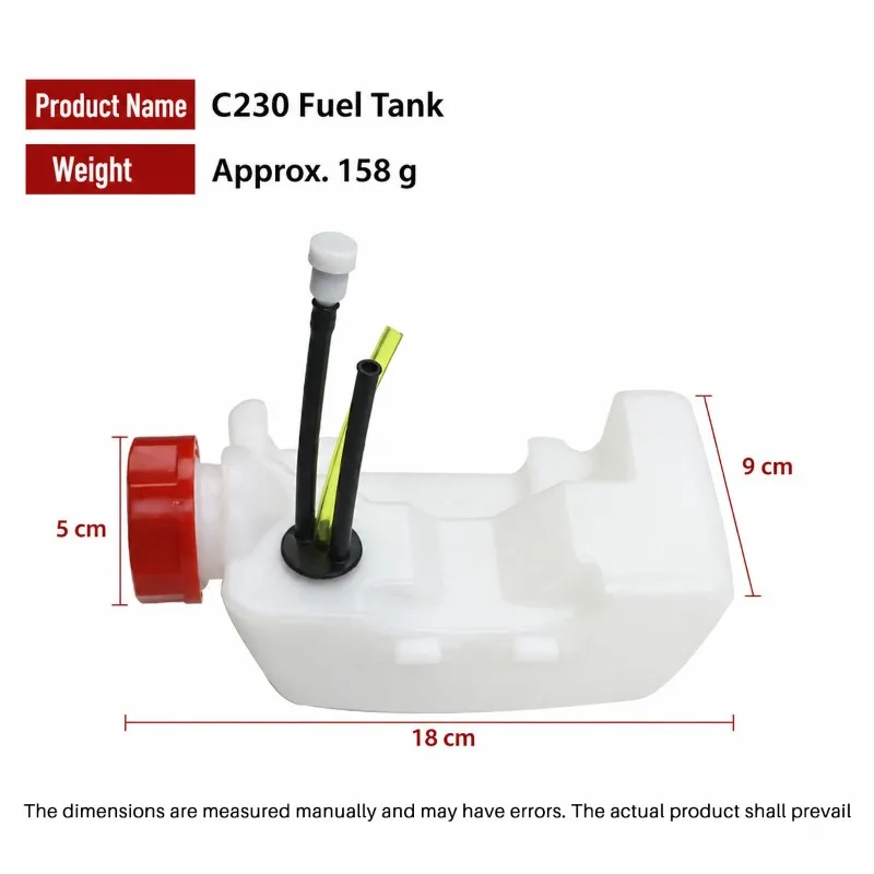 DT16 Fuel Gas Tank Assembly Kit for Shindaiwa C230 PB230 T230 Trimmer Brushcutter, A038000430, HDPE Leak-Proof Replacement