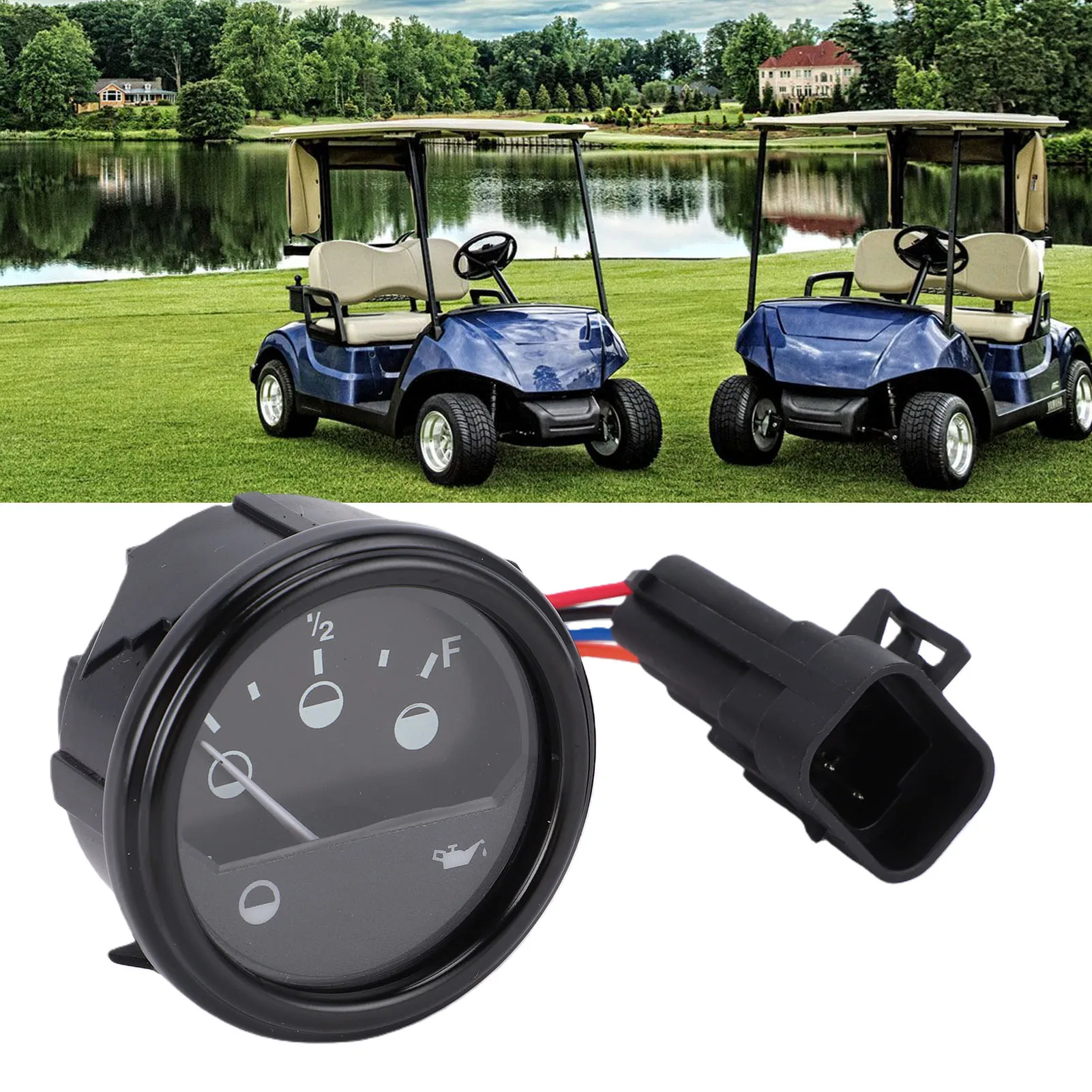 610583  Car Battery Fuel Meter 612314 Charging State Indicator Replacement for EZGO RXV Electric Gas 48V 2008‑up 604015