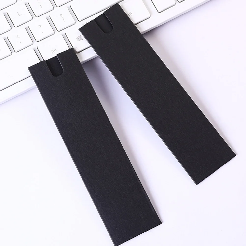 

40Pcs Paper Pen Sleeves Smooth Window Design Simple Color Kraft Paper Pencil Case Pen Holder Gift Packaging