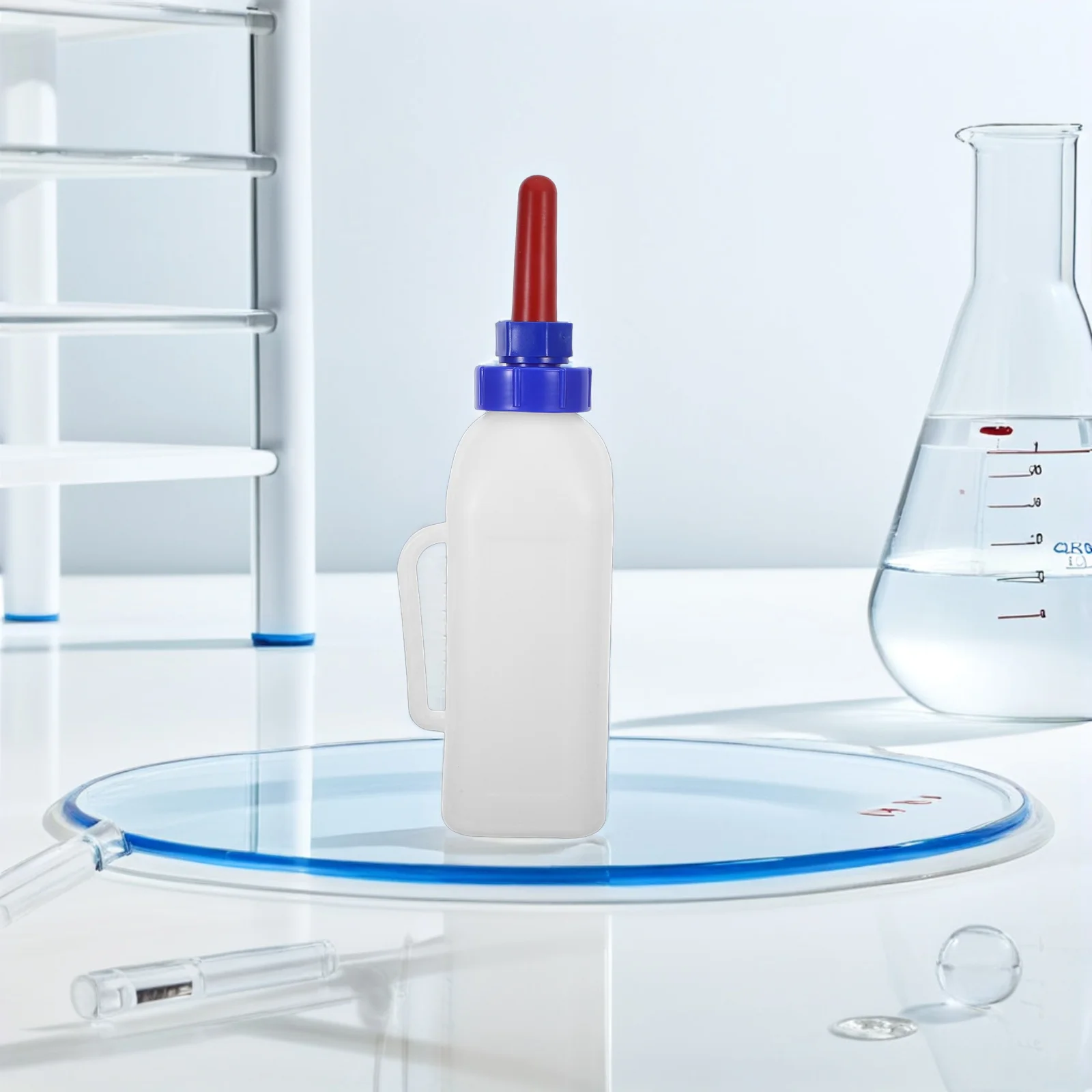 

Thickened Animal Feeding Bottle Veterinary Pot Soft Silicone Nipple Wide Mouth Ergonomic Handle for Cattle Sheep Goat Cow