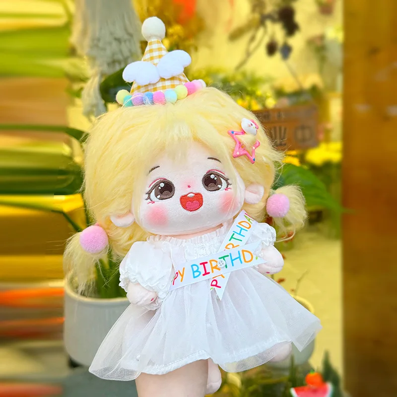 

Cute Cosplay Clothes for 20cm Cotton Doll Birthday Dress Up Figures Lolita Clothing Set Kids Dolls Hat Ribbon Dress Toys Gift