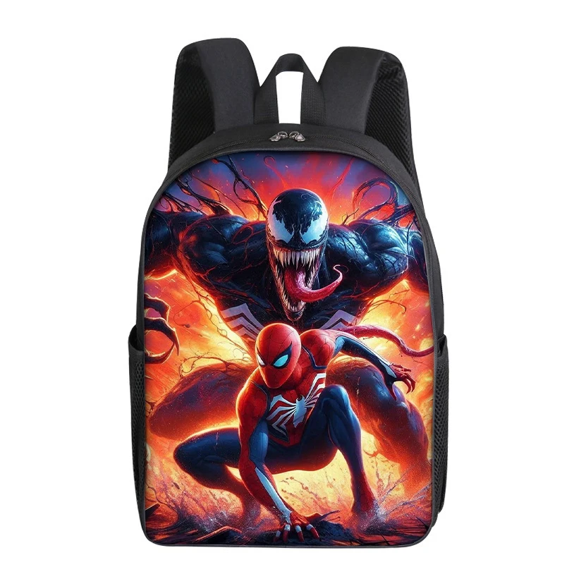 Venom Spiderman Backpack Marvel Movie Cartoon Print Kids Student Back To School Bag Men Office Vogue Laptop Storage Knapsack New