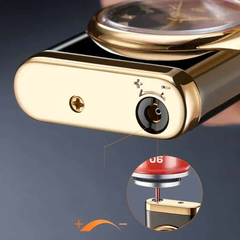 Windproof Gas Wrist Watch Lighter Cigar Lighter Outdoors Jet Double Tube Gadgets for Men Cigarette Accessories Small Gifts