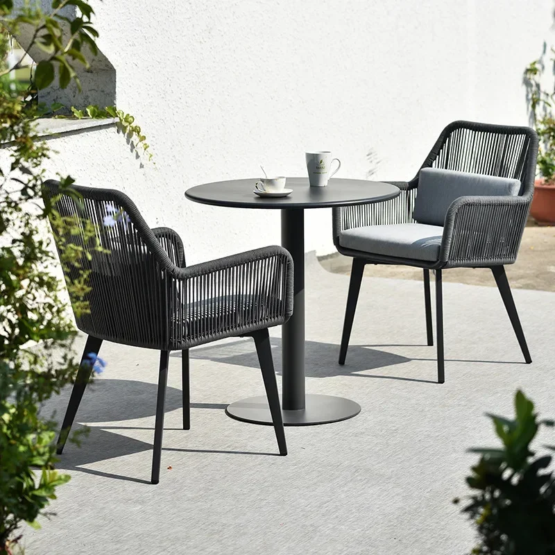 Outdoor balcony table and chair three-piece set, one table and two chairs, leisure combination waterproof and sunproof