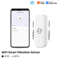 Tuya ZIGBEE WiFi Smart Vibration Sensor Detection Tuya Smart Life APP Notification Real-Time Motion Shock Alarm History Record