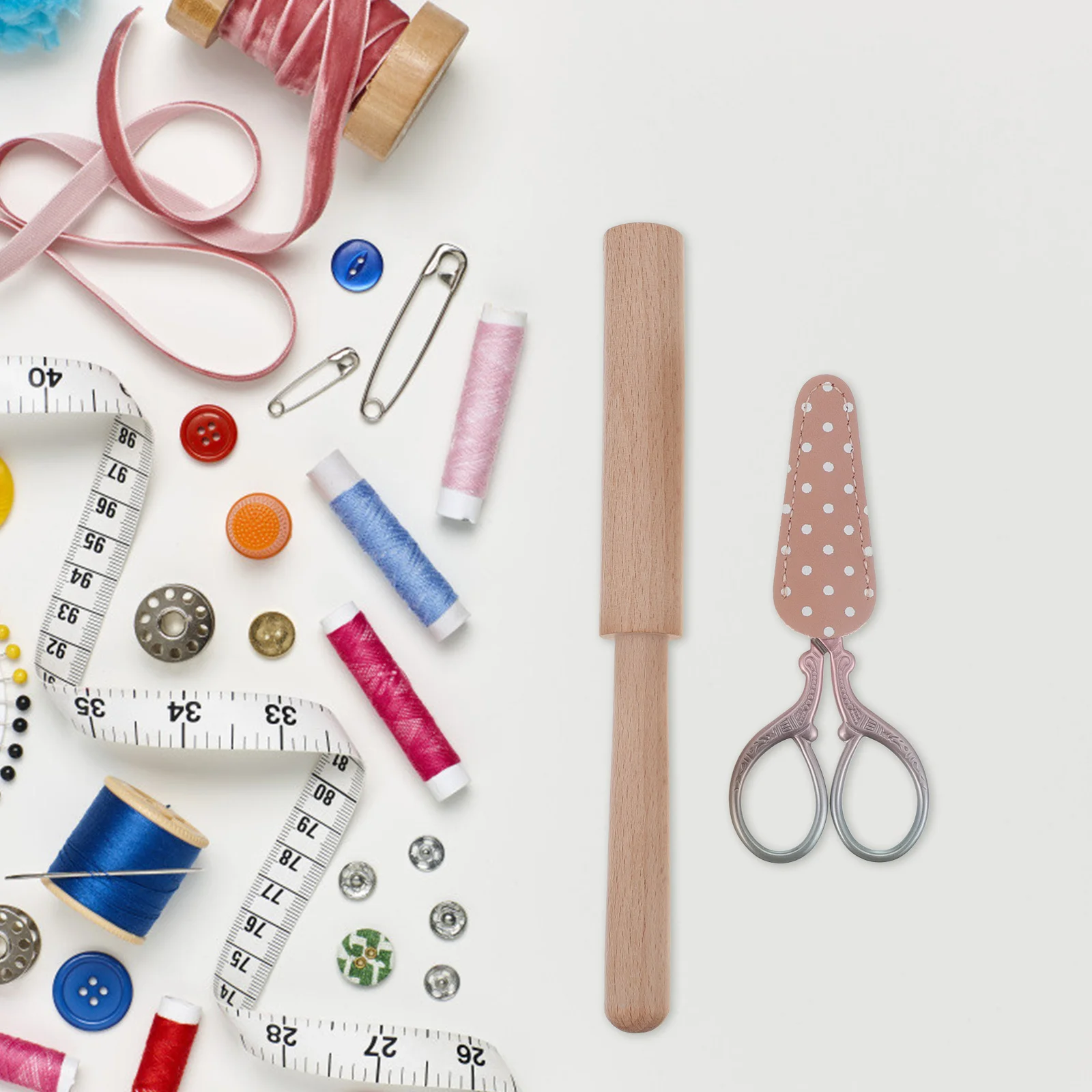 

Scissors Set Yarn Cutter Tools Rug Cutting Wood Latch Hook Sewing with for Tapestry DIY Embroidery Supplies