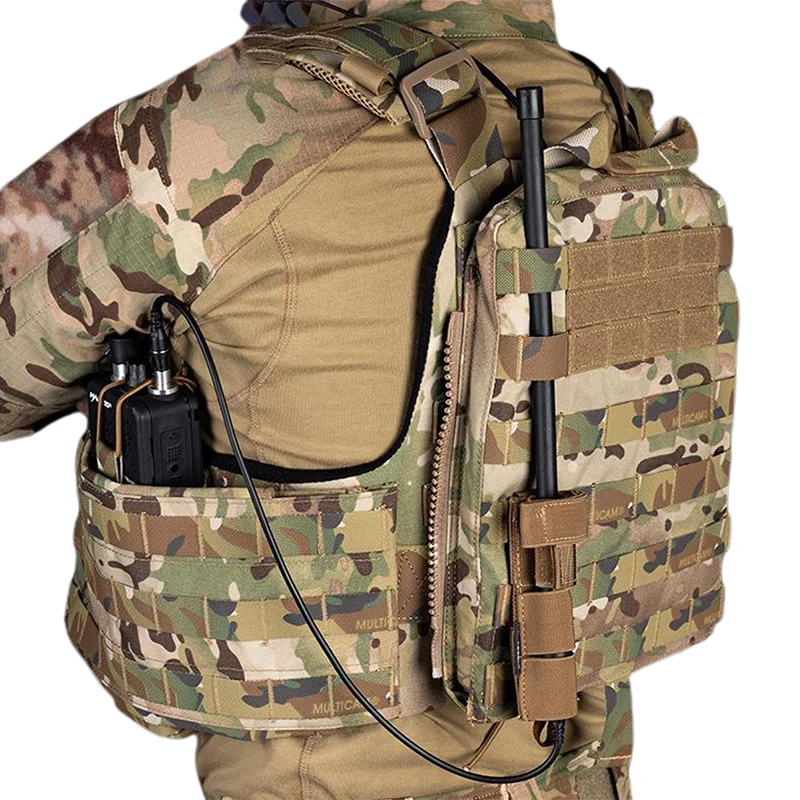 Tactical Radio Antenna Relocation Cable Molle Pouch Modular Vest Strap Bag Holder Walkie Talkie Antenna Fixing Kit Tool Bag