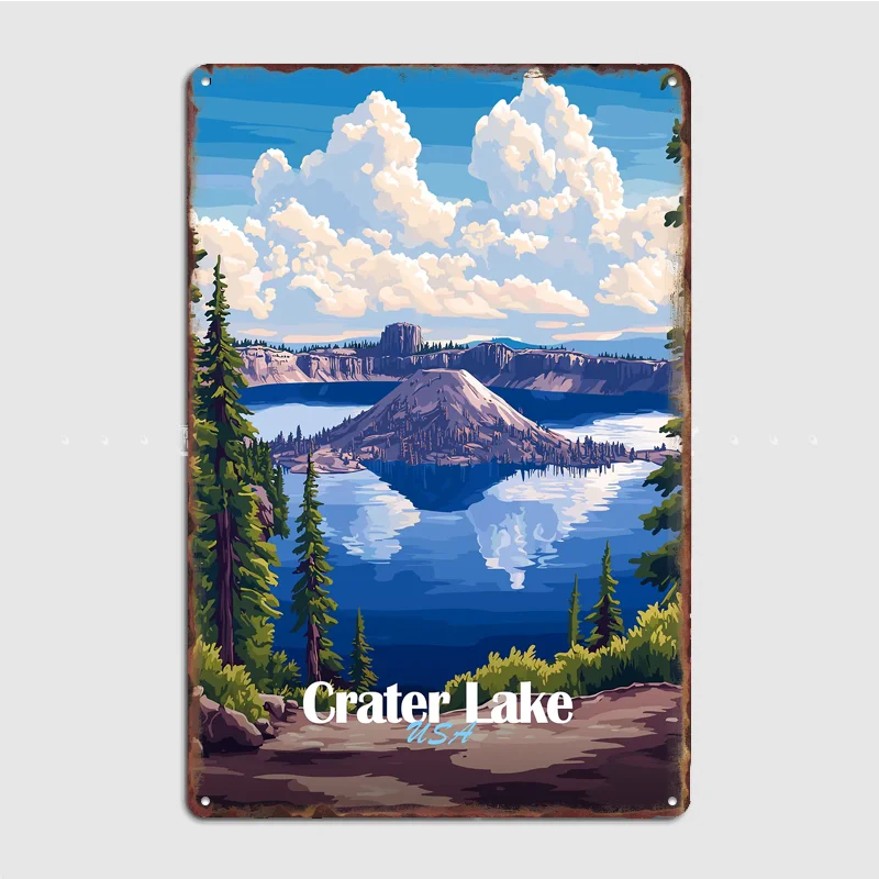 Crater Lake National Park Poster Metal Sign Club Custom Bar Room Decoration Bedroom Indoor Decor Home Wall Decor Posters